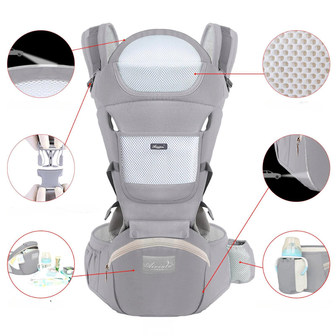 Baby-Trage Premium (ergonomisch), multifunktional, für Neugeborene