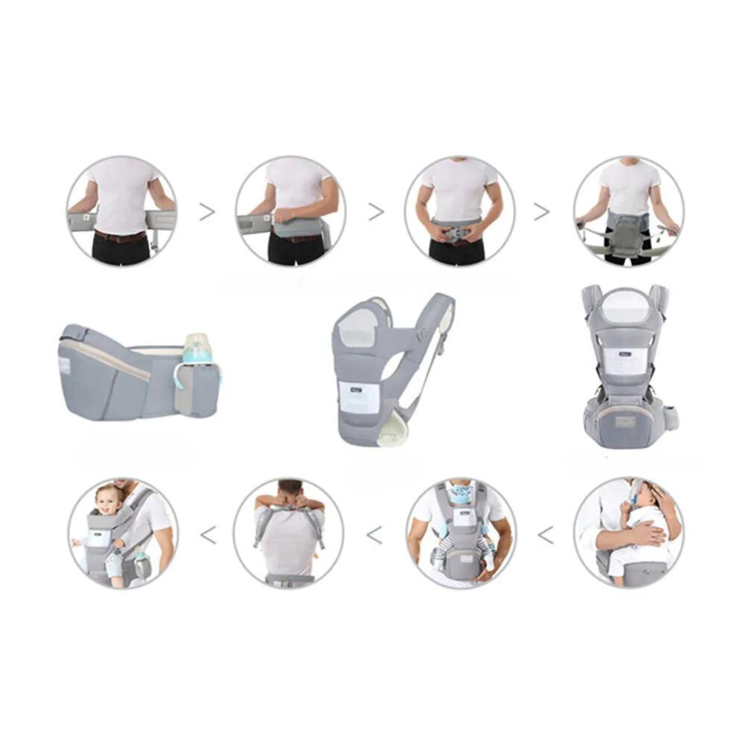 Baby-Trage Premium (ergonomisch), multifunktional, für Neugeborene